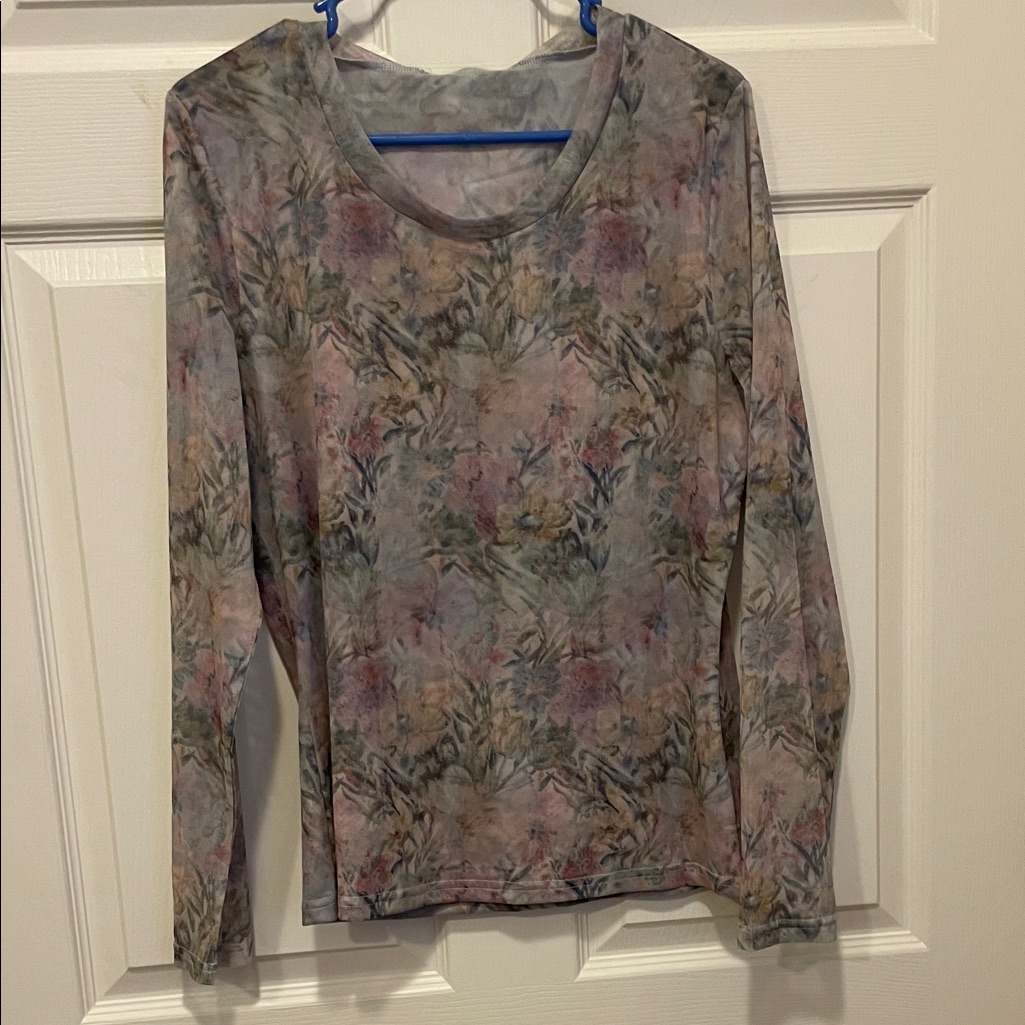 Adore Floral Long Sleeve Women's Top Xl